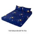 thumbnail image 3 of Linnome Washable Cotton Fitted Sheet Set with Pillowcases Elastic Mattress Protector Bed Cover Machine Washable for Home, 3 of 9