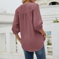 thumbnail image 4 of Blusa con cuello alto y estampado floral para mujer - Poliéster, corte holgado - Casual de primavera/verano - S-XXL, 4 of 5