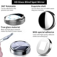thumbnail image 2 of 2Pcs 360° Rotation Blind Spot Mirrors, Hd Wide Angle With 3M Self-Adhesive Blind Spot Mirrors Adjustable Angle Blind Spot Mirror(Silver), 2 of 5