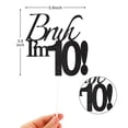 thumbnail image 2 of Cake Topper Varpotle Brush I'm 10 Black Glitter para cumpleaños número 10, 2 of 6