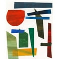 thumbnail image 3 of Moore, Regina 15x18 Black Modern Framed Museum Art Print Titled - Colorful Shapes II, 3 of 5
