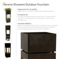 thumbnail image 3 of Sunnydaze Serene Showers Zinc Outdoor Water Fountain with Lights, 3 of 12