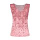 thumbnail image 4 of Fiudx Tops para Mujer Blusa Informal Sin Mangas con Cuello En V y Botones Estampados de Verano para Mujer, 4 of 5
