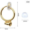 thumbnail image 2 of Jdesun 12 Pieces Clip-on Earring Converter Components with Post and 12 Pieces Silicone Earring Pads for None Pierced Ears, 2 Colors, 2 of 7
