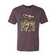 thumbnail image 2 of Wild Bobby Trendy Landscape With Daisies Cactus Monarch Butterfly Nature Lover Men Premium Tri Blend Tee, Vintage Purple, Small, 2 of 6