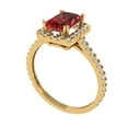 thumbnail image 2 of Solitaire with Accents Engagement Ring for Women - 1.86ct Natural Garnet in 18K Yellow Gold Promise Ring, 2 of 6