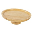 thumbnail image 2 of TISHITA Wooden Cake Stand Tea s Holder Bamboo Serving Tray Dessert Display Plate for Snack Muffins Anniversaries Centerpiece Light Yellow L, 2 of 8