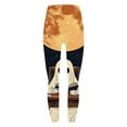 thumbnail image 5 of Fartey Women's Halloween Ghost Print Leggings High Waisted Tummy Control Yoga Pants Soft Stretchy Gym Athletic Running Tights Multicolor M, 5 of 7
