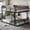 Black, variant on Leumius Queen over Queen Bunk Bed Frame with Ladders & Guardrails, Upgraded Round-Pipe Metal Frame, Stylish & Versatile for Any Room,White