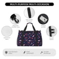 thumbnail image 4 of Xecao Winter Skiing Snowflakes Pattern ​Lightweight Crossbody Weekender Bag Mesh Side Pockets Padded Handles Sports Outdoor Gear Organizer, 4 of 7