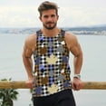 thumbnail image 6 of Rateoe maple leaves Houndstooth Pattern Sleeveless Gym Shirt Muscle Tee Breathable Workout Shirt Slim-Fit Tank Quick Dry Fit Muscle Tank Top Bodybuilding Sleeveless T Shirt-3X-Large, 6 of 7