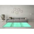 thumbnail image 3 of Ahgly Company Indoor Square Solid Turquoise Blue Modern Area Rugs, 4' Square, 3 of 4