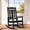 Black, variant on SERWALL Oversized Outdoor Rocking Chairs Set of 2 for Adults, HDPE All Weather Patio Rockers for Porch Garden Lawn, Black