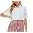 thumbnail image 2 of KINGSTON GREY Womens Pink Pleated Darted Polo Style Color Block Short Sleeve Collared Short Fit + Flare Dress L, 2 of 3