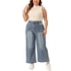 thumbnail image 2 of Pantalones de mezclilla de talla grande para mujer Agnes Orinda, de pierna ancha, casuales, con bolsillos, 3X, azul grisáceo, 2 of 6