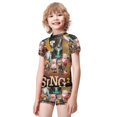 thumbnail image 2 of Movie Sing 2 Boys 2-Piece Swimsuit Set, Short Sleeve Rash Guard & Swim Trunks, 2 of 7