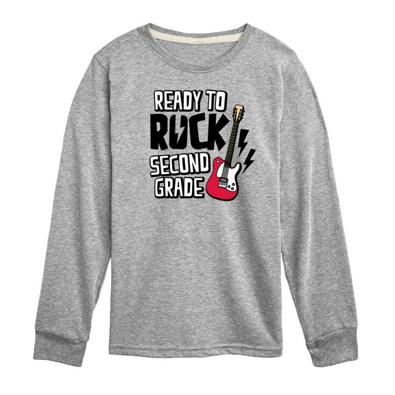 Instant Message - Ready To Rock Second Grade - Toddler & Youth Long Sleeve Graphic T-Shirt