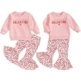 thumbnail image 3 of GYRATEDREAM Baby Girl Clothes Toddler Girl Outfit Long Sleeve Letter Print Shirt Flare Pant Set Spring Summer Clothing for Girl, 3 of 3