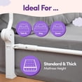 thumbnail image 6 of ComfyBumpy Toddler Bed Rail Guard, 55.5" x 19.5" Extra long Swing Down Rail for Kids Beds, White, 1 pack, 6 of 11