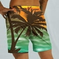 thumbnail image 5 of Virmaxy Men's Drawstring Five Pants Palm Tree Print Beach Shorts Hawaiian Shorts with Pockets Special Print Beach Casual Trouser Shorts Pants Green-A 5XL, 5 of 6