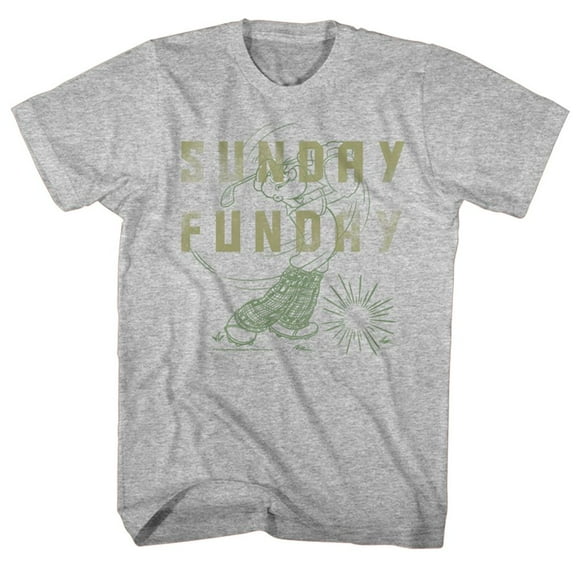 Popeye Sunday Gray Heather Adult T-Shirt 4Xlt