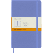 Moleskine Classic Notebook, Hard Cover, Large (5" x 8.25"), Ruled, Hydrangea Blue