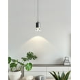 thumbnail image 6 of FSLiving 7W Adjustable Levitate Track Pendnat Light J-Type Retractable Lift Track Pendnat Light with Minimalist Modern Aluminum&Acrylic Shade Indoor Island Light Adjustable Wire Lamp,Grey - 1 Pack, 6 of 9