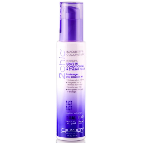 Giovanni 2 Chic Repairing Leave-In Conditioning & Styling Elixir- 4oz - Pack of 1 with Sleek Comb