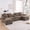 Chenille-Brown, variant on 133" Comfortable and Plush Living Room Sectional Sofa with Double Recliner and Deep Seat, U-Shaped Cloud Sectional Couch with Center Console
