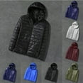 thumbnail image 3 of guisaled Puffer Jacket Men 2025 Winter Quilted Lightweight Down Coats Hooded Windproof Waterproof Insulated Travel Jackets, 3 of 4
