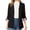 Black, variant on Fesfesfes Women Cardigan Women Business Attire Solid Color Fashion Stripe Long Sleeve Pocket Cardigan Coat Top