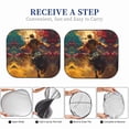 thumbnail image 6 of Windshield Sun Shade, Colorful Bull Western Man Foldable Car Sun Shade Windshield for Front, 2 Pieces, 6 of 7