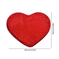 thumbnail image 3 of Red Heart Shaped Rug, Valentine's Day Heart Shaped Rug, Soft Fluffy Non-Slip Washable Carpet, Bathroom Heart Rug for Bathroom, Living Room & Entryway Home Decor, 3 of 4