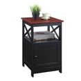 thumbnail image 5 of Home Square End Table with Cabinet Cherry and Black - Set of 2, 5 of 5