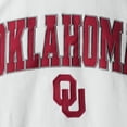 thumbnail image 4 of Men's Colosseum White Oklahoma Sooners Arch & Logo Crew Neck Sweatshirt, 4 of 4