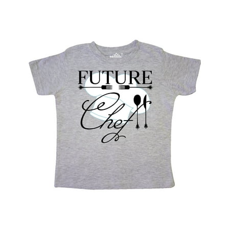 

Inktastic Future Chef with silverware and hat Gift Toddler Boy or Toddler Girl T-Shirt