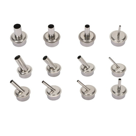 

2024 12pcs Heat Gun Nozzles Professional Hot Air Gun Soldering Station Nozzle Tool for 850 850A 852 852D 852D Air Pump Hot Air Welding Station