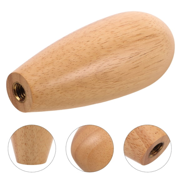 LOLIPPYY Beige Wooden Beer Tap Handle Ergonomic Grip for Home Bar Faucet Replacement