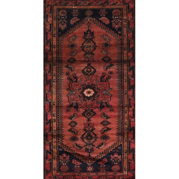 Ahgly Company Indoor Rectangle Traditional Maroon Red Persian Area Rugs, 2' x 4'