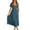 Dark Blue summer dresses, variant on pimelu Dresses for Women Womens Summer Dresses Button Down Loose Flowy Ruffle Swing Maxi Dress with Pocket Summer Elegant Solid Short Sleeve V-Neck Women Long Sundress