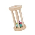 thumbnail image 2 of Lipstore Baby Roller Rattle Wood Toys Rattles with Bells Smooth Surface Infant Roller Toy A, 2 of 8