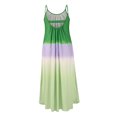 thumbnail image 2 of Nouveau Contraste de Couleur des Femmes Bloc Robe Harajuku Robe Irrégulière Sans Manches Spaghetti Sangle Sukienka Froissée Robe Robe Dos Nu, 2 of 2