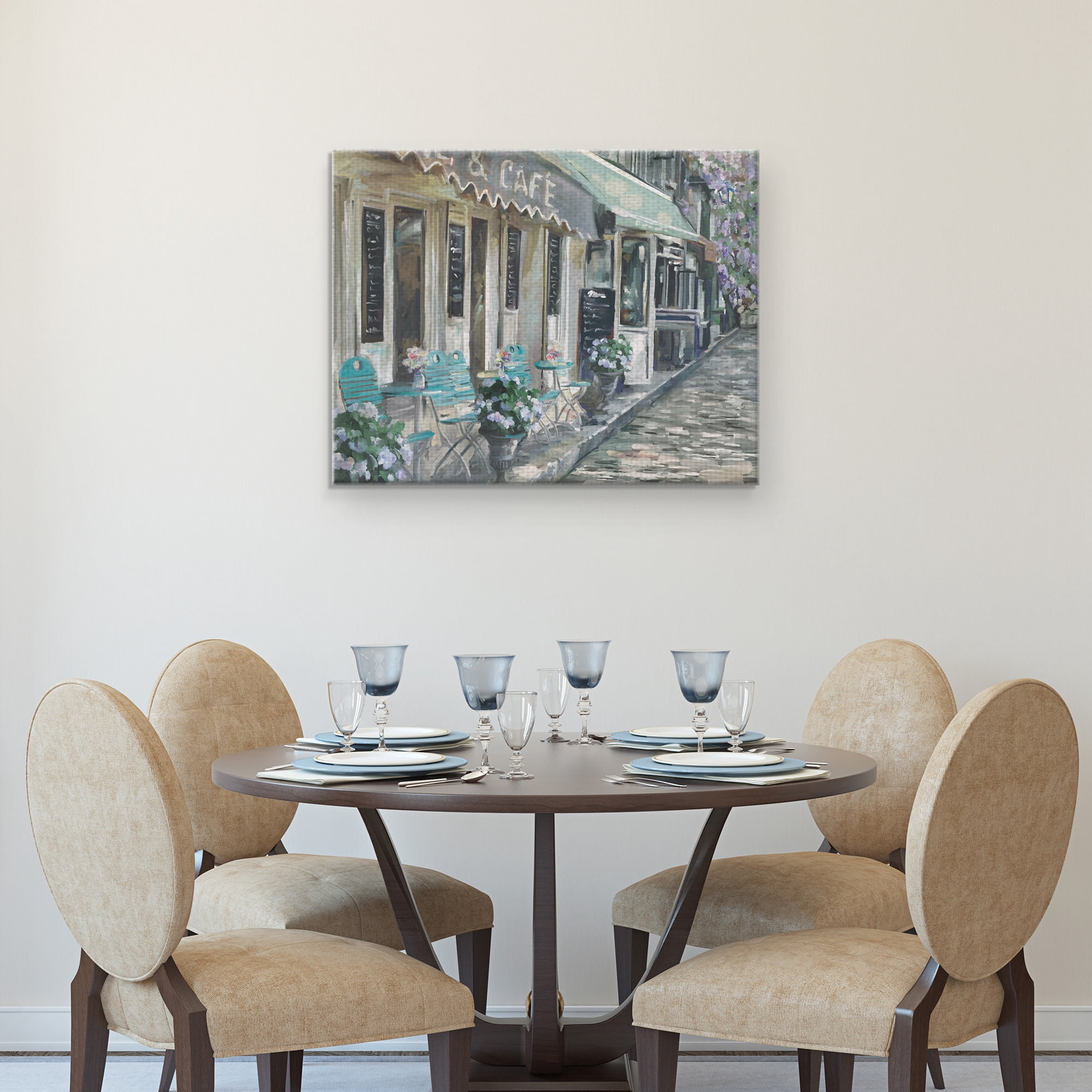 Masterpiece Art Gallery Bistro de Paris II Square City Cafe By Studio Arts Canvas Art Print 22" x 28"