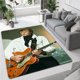 thumbnail image 3 of Alfombra con estampado de la estrella de rock francesa Johnny Hallyday, sala de juegos, sala de estar, dormitorio, alfombra antideslizante, accesorios de fotografía, regalo de cumpleaños, 3 of 5