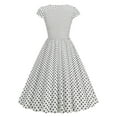 thumbnail image 6 of UPPADA Women's Classic Tea Dress Short Sleeve Swing Cocktail Party Dresses 1950s Retro Vintage Polka Dot 1950s Rockabilly Prom Midi Dress, 6 of 7