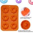 thumbnail image 4 of Silicone Donut Molds Round Heart Flower, 3-Pack of Non-Stick Food Grade Silicone Pans for Donut Baking - Purple,Pink,Orange, 4 of 6