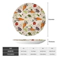 thumbnail image 2 of Picia Cute Vegetables Pattern Bone China Decorative Plate – Wall Decor with Stand and Adhesive, Elegant Ornament for Living Room, Office, or Entryway-8in, 2 of 6