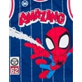 thumbnail image 2 of Marvel Spidey and His Amazing Friends Spider-Man Mesh Jersey Athletic Tank Top Basketball Shorts Outfit Set Toddler to Little Kid, 2 of 5