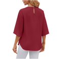 thumbnail image 4 of Womens Fall Tops Casual Short Sleeve Tube Tops With Built In Bra Long Vneck Tshirts Shirts Plus Size Cotton Short Sleeve Blouses Button Down, 4 of 6