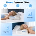 thumbnail image 5 of RELOIVE Cervical Neck Pillow for Pain Relief,Contour Memory Foam Pillow,Ergonomic Neck Support Pillow for Side Back Stomach Sleepers with Pillowcase,grey, 5 of 9